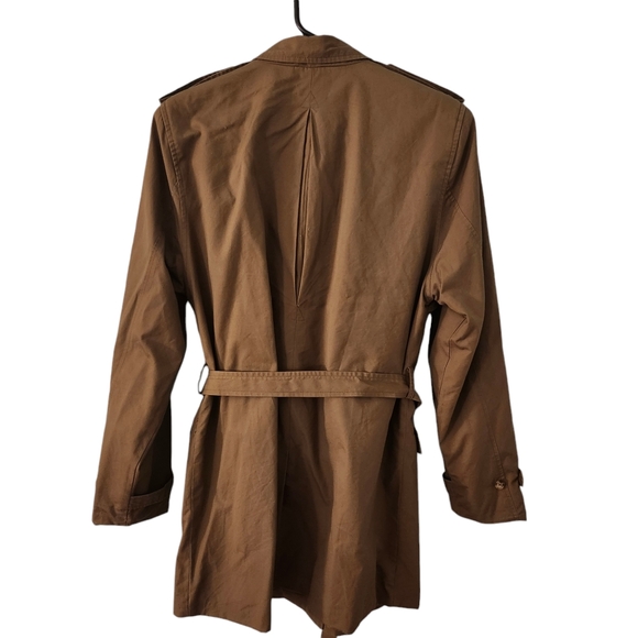 80s Banana Republic Mill Valley label 100% cotton women's trench coat belt large - Picture 2 of 12